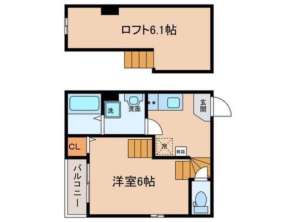 ﾊｰﾓﾆｰﾃﾗｽ柳田町の物件間取画像